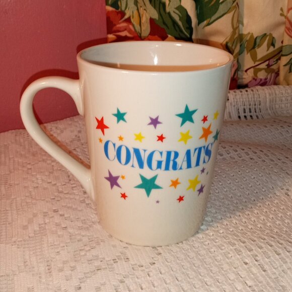 ENGAGEMENT AND CONGRADULATIONS COLORFUL KITCHEN COFFEE AND TEA LOT OF 2 MUGS - Picture 9 of 12
